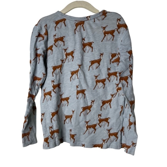 Paula Cahen D'Anvers Blue Dear print 100% cotton long sleeve unisex top sz 8 - Picture 2 of 5